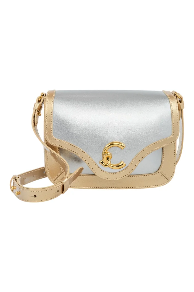 COCCINELLE C-Me Bi Color Crossbody Bag Gold-Silver